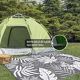thumbnail image 6 of Ileading Outdoor Plastic Straw Rug, Gray Leaf Pattern, Waterproof, 5' x 8', 6 of 8