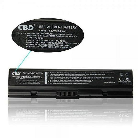 Laptop Battery for Toshiba Satellite a210-s7422 a205-s5000 pa3534u pa3535u pabas098