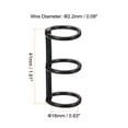 thumbnail image 2 of Unique Bargains 0.63' Dia. 3 Circle Detachable Metal Binder Rings Loose Leaf Rings, Black 10 Pack, 2 of 6