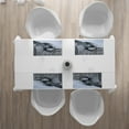 thumbnail image 3 of Ambesonne Winter Place Mats Set of 4, Wooden Bridge Cold River, Standard Size, White Brown, 3 of 4