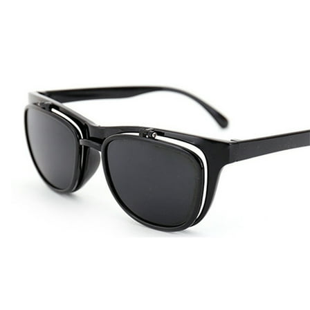 TOP-MAX Safety Welding Glasses, Flip up Double-Layer Sunglasses, Glass Lenses Eyewear, Polycarbonate UV400, Black (1pcs)