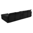 thumbnail image 2 of 130" U-Shaped Sofa with Console, Cupholders, 6-Seat Upholstered Primary Living Space Furniture,Sleeper Couch Set with Chaise for Living Room,Apartment (Black), 2 of 11