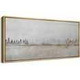 thumbnail image 2 of IDEA4WALL Extra Large Framed Canvas Print Wall Art Tranquil Dawn Morning Mist Over the Lake Artwork Nature Wilderness Antique Retro Fine Art Decorative Relax/Calm for Home Decoration - 60"x30", 2 of 5