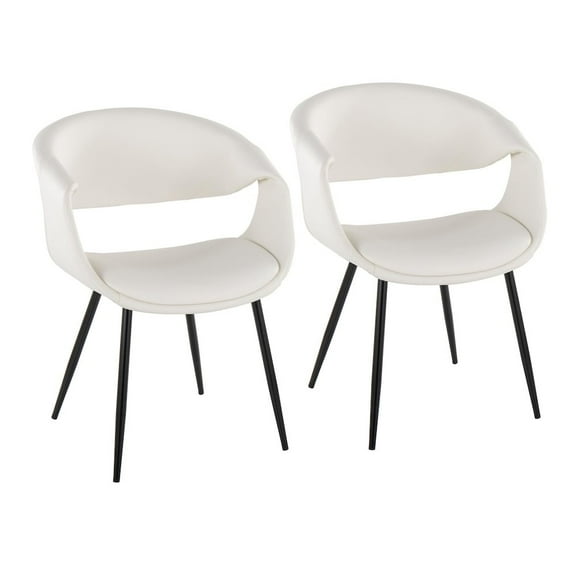 LumiSource Curvo Upholstered Chair - Set of 2