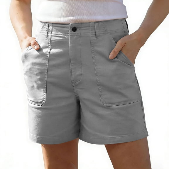 Admvng Womens Summer Casual Shorts with Pockets Soft Everyday Shorts