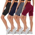 thumbnail image 1 of Pantalones cortos moteros CAMPSNAIL de cintura alta para mujer, paquete de 4, 1 of 4