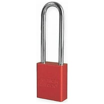 American Lock Lockout Padlock,KA,Red,1-7/8"H A1107KARED