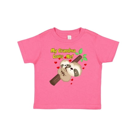 

Inktastic My Grandma Loves Me Sloth Gift Baby Boy or Baby Girl T-Shirt