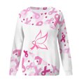 thumbnail image 4 of Luxalzxs Breast Cancer Awareness Sweatshirt for Women Pink Ribbon Print Breast Cancer Survivor Pullover Crewneck Sweatshirt, 4 of 5