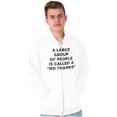 thumbnail image 4 of Funny Group of People No Thanks Joke Zip Up Hoodie Men's Women's Brisco Brands S, 4 of 6
