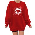 thumbnail image 1 of 2023 Chandail en Molleton de Mode pour Femmes 50 % de Rabais Liquidation Mode Automne Imprimé Ample Manches Longues Blouse Col Rond Chandail Décontracté, 1 of 3