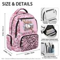 thumbnail image 5 of HELLHERO Lightweight Zaino per ragazze for Back to School Travel, 600D Polyester Multi Pocket Zaino per bambini, Leopard Print Design, 5 of 8