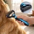 thumbnail image 3 of Professional Deshedding Tool for Dogs & Cats, Indoor Cat Double-Sided Brush Rake, Pets Hair Remover Shedding, Long Haired Dog Brushes, Undercoat Combs Supplies, 3 of 8