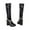 Black, variant on OKBOP Womens High Heels Knee-High Boots-Lace Up Boots for Women Zipper Christmas Retro Winter Boots for Women Clearance Black