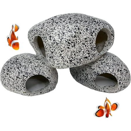 3 in 1 Aquarium Decoration Rock Caves, Betta Fish Cave Hideaway ...