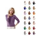 thumbnail image 1 of Pulls pour Femmes 2026 Mode Automne Hiver Manches Longues Col Rond Doux Tricoté Uni, 1 of 4