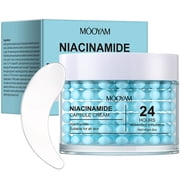 Mooyam Niacinamide Capsule Face Moisturizer Cream, 3d Capsule Moisture Brightening Cream for wrinkles,Deeply Hydrating, 140ml