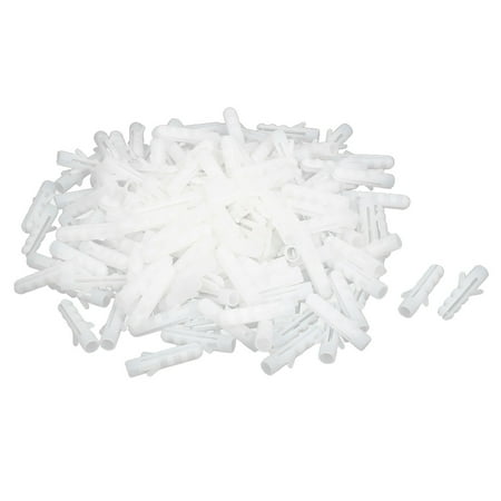 6mmx27mm Plastic Expansion Nail Plug Wall Anchor Screw White (Best Screws For Wall Plugs)
