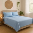 thumbnail image 5 of Juego de Sábanas Tacto Algodón King Size 4 Piezas Ultra Suaves y Frescas Color Azul Pastel Kyuden Home, 5 of 5