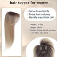thumbnail image 4 of Eqslft Hair Topper 18 inch Toppers Hair pieces for Women with Thinning hair, Comfortable Base Hairtopper Clip in Bangs,360 3D Topper, 4 of 5