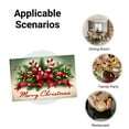 thumbnail image 5 of JOOCAR Merry Christmas Candy Cane and Holly Design Linen Table Mats Set of 4 for Home Kitchen Table Decor 12x18 inch, 5 of 5