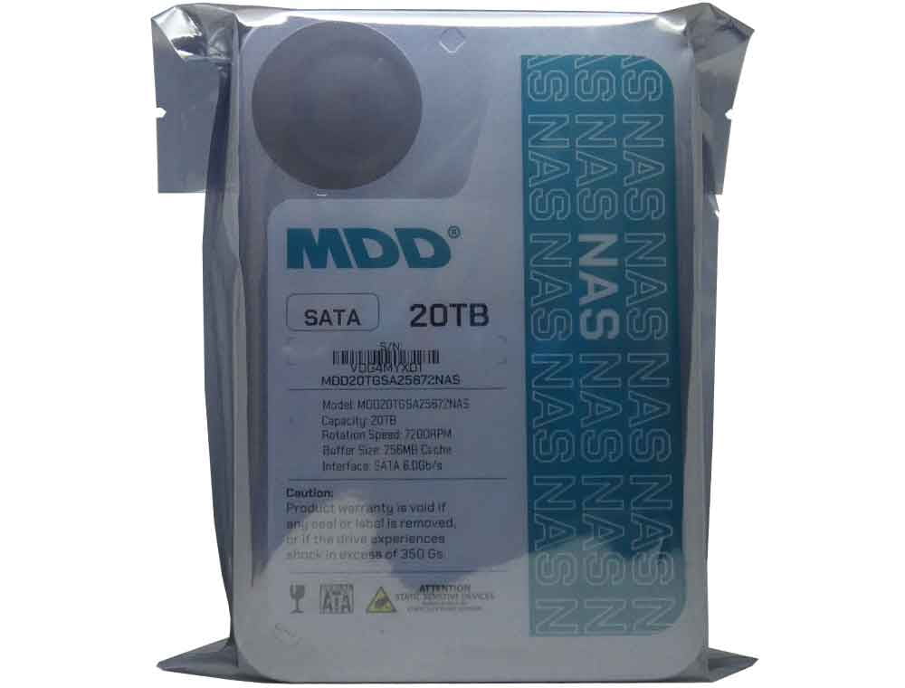 Restored MDD (MD20TS25672NAS) 20TB 7200 RPM 256MB Cache SATA 6.0Gb/s 3.5" Internal NAS Hard Drive (Refurbished)