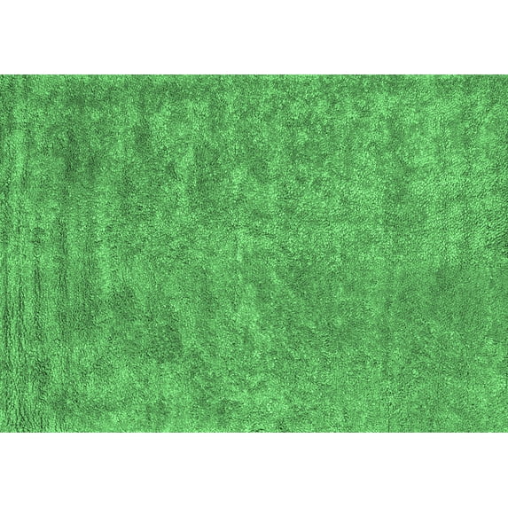 Ahgly Company Indoor Rectangle Abstract Emerald Green Contemporary Area Rugs, 4' x 6'