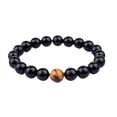 thumbnail image 1 of Ojo de tigre natural pulsera de piedras preciosas de joyería fácil de ajustar cómodo para adaptarse a la mayoría de los tamaños de muñeca., 1 of 5