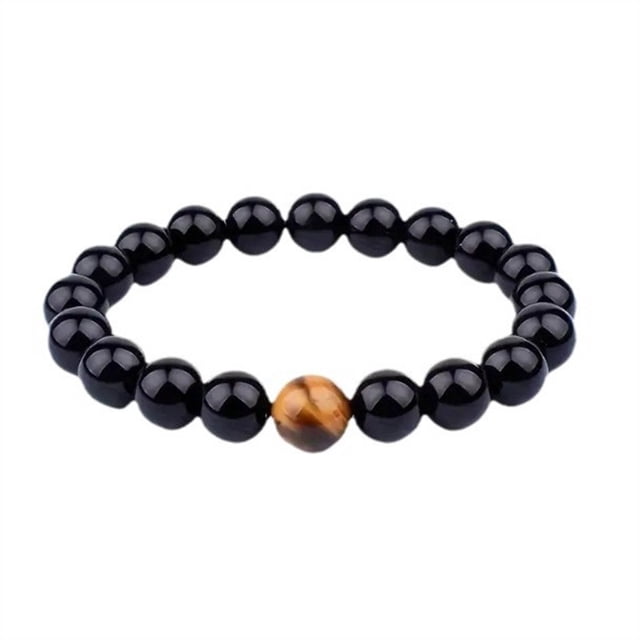 Ojo de tigre natural pulsera de piedras preciosas de joyería fácil de ajustar cómodo para adaptarse a la mayoría de los tamaños de muñeca.