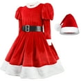 thumbnail image 4 of KAWELL Girl Santa Claus Costume Red Christmas Dress and Hat, 4 of 8