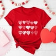 thumbnail image 5 of Goodtrade8 Valentines Womens Tops Short Sleeve Plus Size Girls Valentine Printed Crew Neck Casual Love Heart Womens Spring Tops, 5 of 7