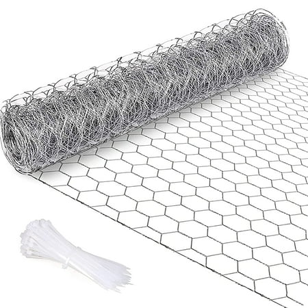 

Chicken Wire Outdoor Anti-Rust Hexagonal Galvanized Chicken Wire Mesh Fencing to Protect Gardening Plants Vegetables Flowers Fruits From Dogs Rabbits Squirrels