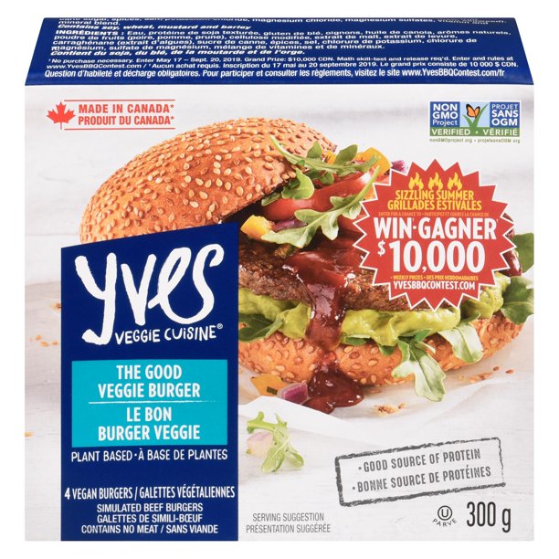 Yves The Good Veggie Burger, 300 g, Veggie Burger Walmart.ca
