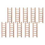 BRIGHTFUFU 10PCS Modèle d'escalier Mini Échelle en bois pour Micro-paysage intérieur