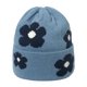 thumbnail image 1 of Gorros bonitos para niñas, gorros para mujer, gorros estampados de lana, gorros de punto cálidos con protección para las orejas, gorros de lana tejidos con flores, 1 of 5