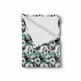 thumbnail image 2 of Floral Soft Flannel Fleece Throw Blanket, Exotic Watercolor Hibiscus Flower Graphic Art Print Tropical Inspired Boho, Cozy Plush for Indoor and Outdoor Use, 60" x 80", Grey White Teal, by Ambesonne, 2 of 6