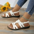 thumbnail image 6 of NOKIO Women's Open Toe Shoes Ladies Casual Paste Flat Roman Shoes Summer Fashion Ladies Arch Support Sandals, 6 of 8