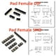thumbnail image 3 of Conector de clavija Pogo con resorte macho de 2 piezas, fila única, paso de 2,54 mm, 2, 3, 4, 5, 6, 7, 8, 10 posiciones, almohadilla DIP SMD TH, 3 of 5