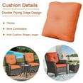thumbnail image 3 of PARKWELL Outdoor 2-Piece Deep Seat Cushion,24 x 22, Water Repellent, Fade Resistant, Deep Seat Bottom and Back Cushion for Chair, Sofa, and Couch,Orange, 3 of 7