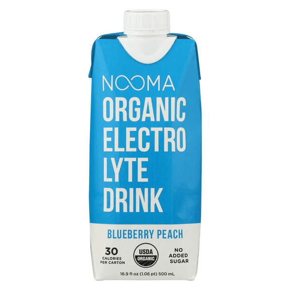 Nooma Organic Blueberry Peach Electrolyte Drink, 16.9 oz [Pack of 12]