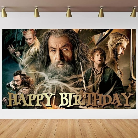 Lord of The Rings Background Cloth - Heat Transfer Printing HD non-Fading Indoor And Outdoor Wear-Resistant Lord of The Rings Decoration Party Supplies