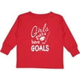 thumbnail image 3 of Inktastic Girls Gotta Have Goals- Hockey Player Girls Long Sleeve Toddler T-Shirt, 3 of 5
