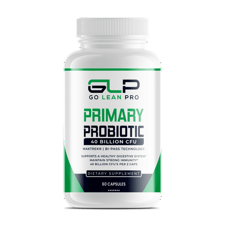 Primary Probiotics Dietary Supplement by GLP - 40 Billion CFU - Support Healthy Digestive System - Maintain Strong Immunity – 60 Capsules