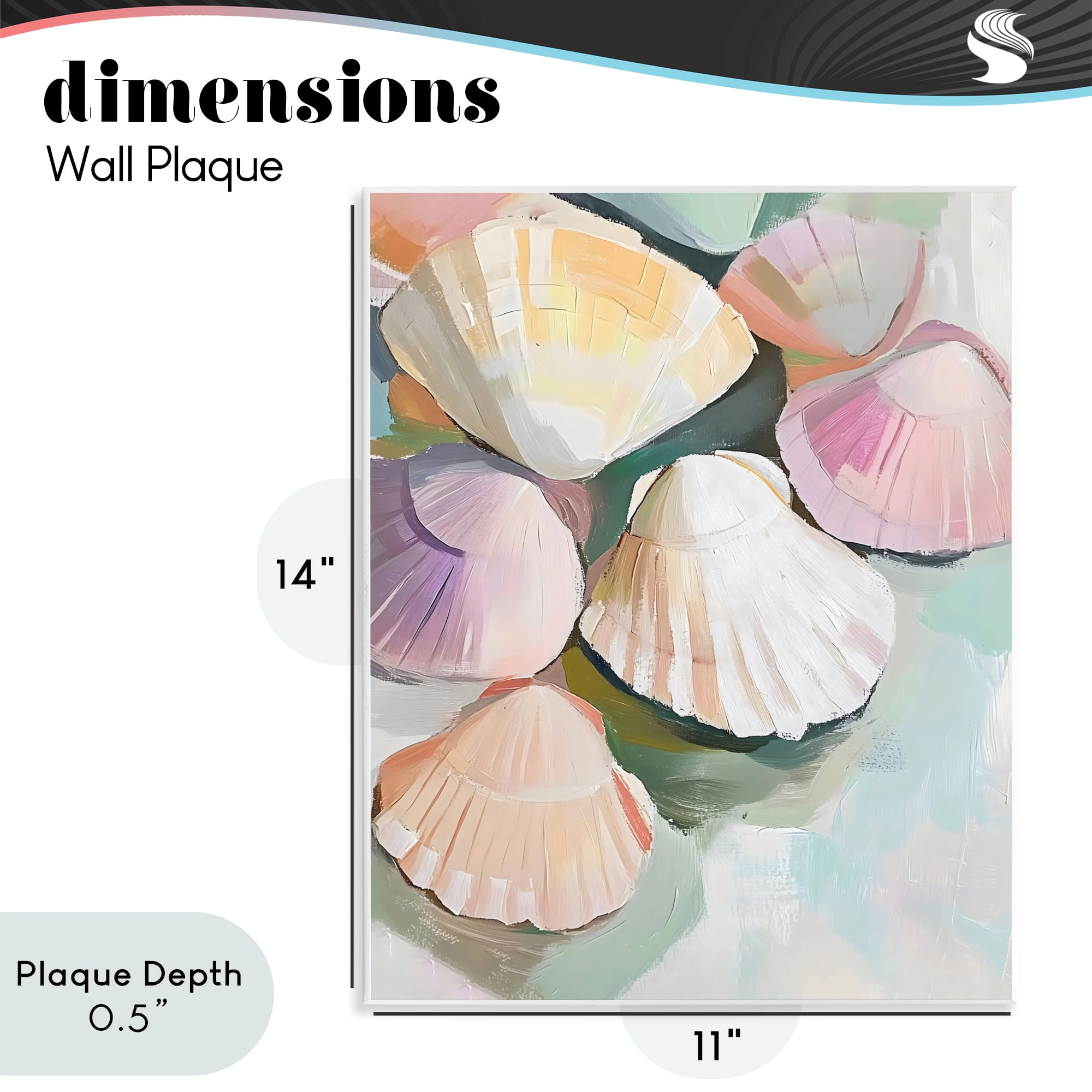 Stupell Industries Pink Seashells Marine Collection Wall Plaque Art, design by The Prints Vibe
