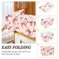 thumbnail image 4 of Pink Bows Cherries Hand Drawn Foldable Storage Bin with Lid and Handle Collapsible Storage Box 16.5 x 12.6 x 11.8 inches, 4 of 7
