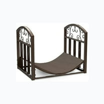 SSyao Firewood Rack Holder Scroll Design Metal Outdoor Indoor Log Storage Bin