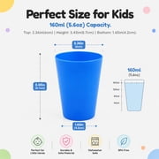NOGIS 12 Pack Reusable Kids Plastic Cups, 5.6 oz Children Drinking Cups Tumblers, Plastic Tumblers, Unbreakable Plastic Drinking Glasses - Colorful Stackable Party Cups Set (Pack 12-5.6oz)