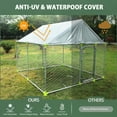 thumbnail image 4 of Byacgrill Outdoor Dog Enclosure Heavy Duty Dog Kennel House Mesh Dog Big Cage Pet Kennel Steel Fence with Secure Lock (90”x 90”x73"), 4 of 8