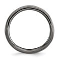 thumbnail image 2 of Sterling Silver Stackable Expressions Polished Black-plate Wave Ring Size 8, 2 of 3
