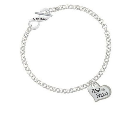 Large ''Best Friend'' Heart & Beyond Infinity Toggle Chain (Best Friend Infinity Bracelet)